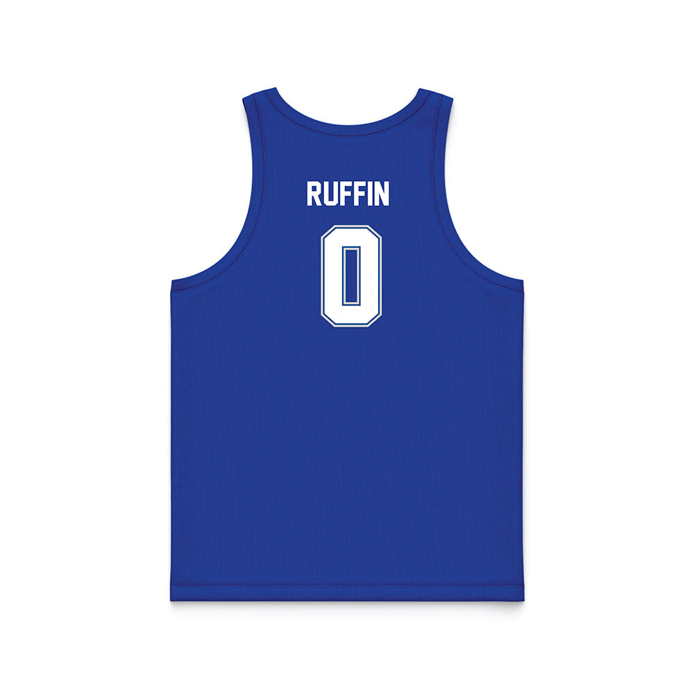 Indiana State - NCAA Women's Basketball : Queen Ruffin - royal Blue Basketball Jersey-1