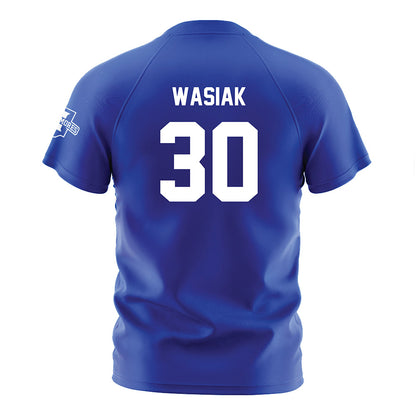 Indiana State - NCAA Women's Soccer : Annah Wasiak - Royal Blue Soccer Jersey-1