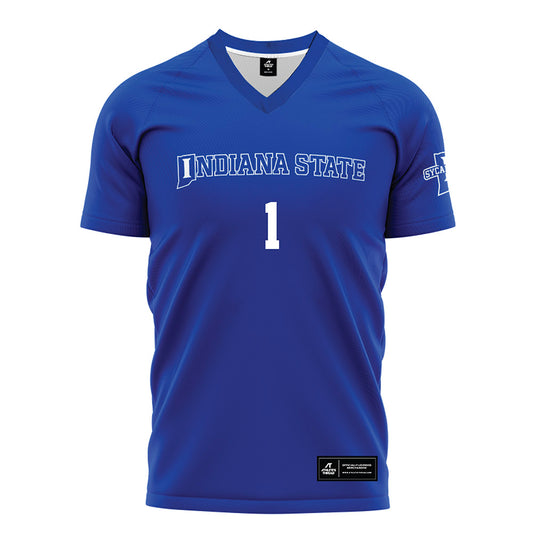 Indiana State - NCAA Women's Soccer : Rosemary Elliott - Royal Blue Soccer Jersey-0