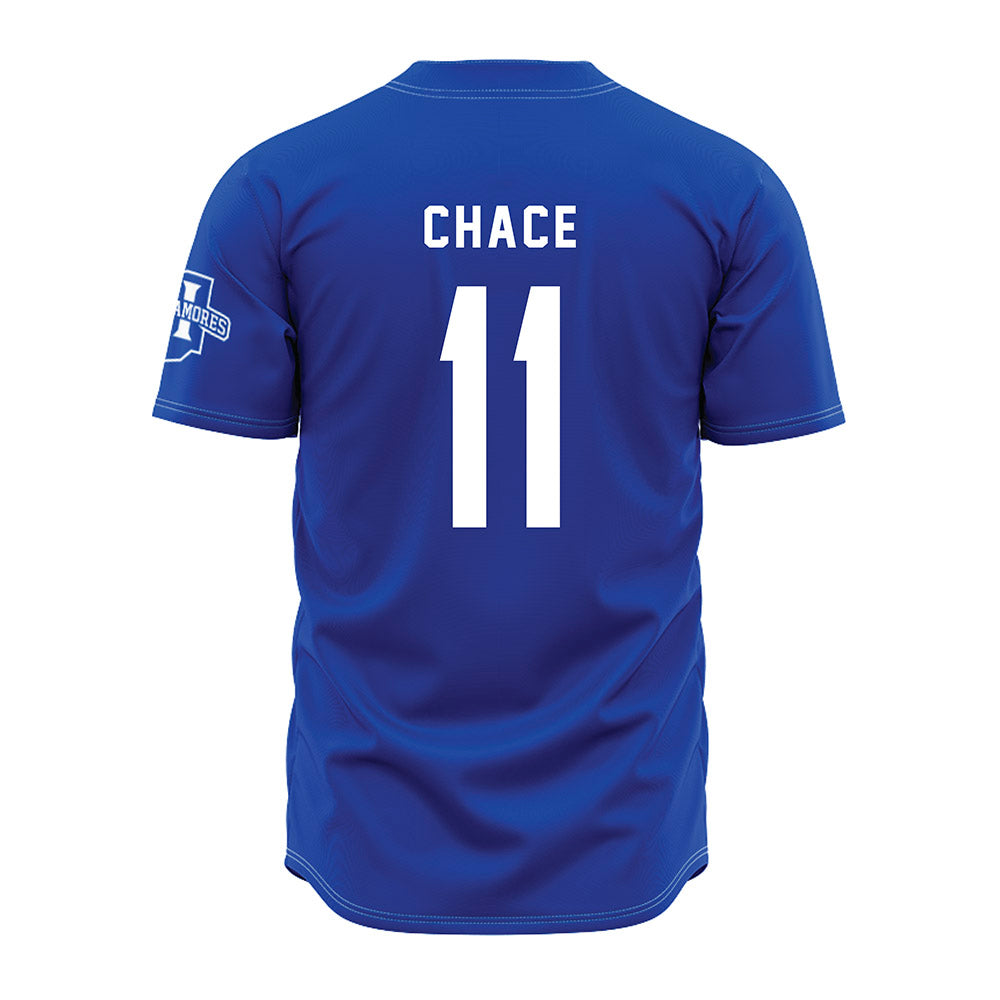 Indiana State - NCAA Baseball : Cole Chace - Royal Blue Jersey-1