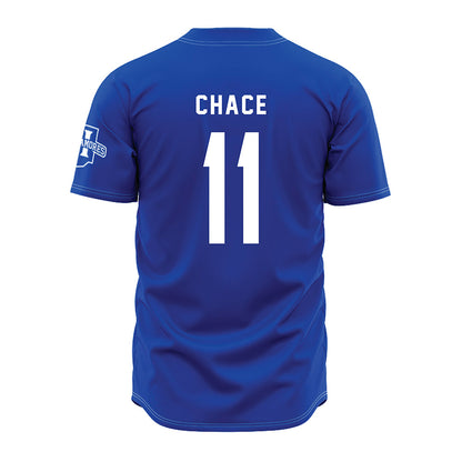 Indiana State - NCAA Baseball : Cole Chace - Royal Blue Jersey-1