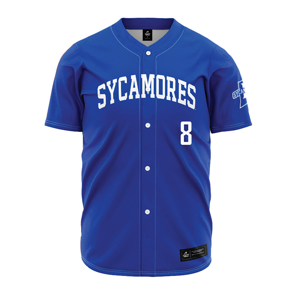 Indiana State - NCAA Baseball : Sebastian Torres - Royal Blue Jersey-0