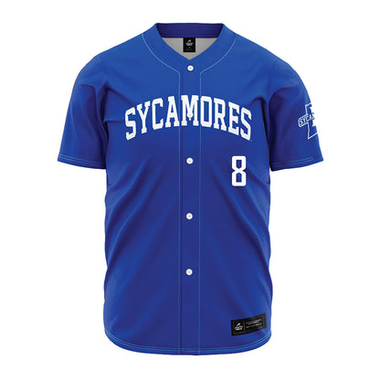 Indiana State - NCAA Baseball : Sebastian Torres - Royal Blue Jersey-0