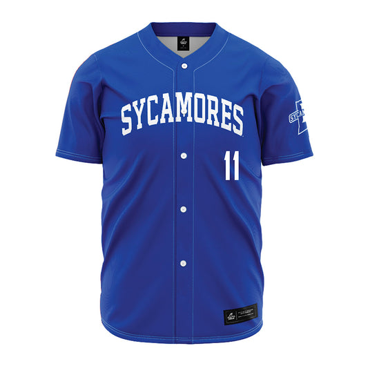 Indiana State - NCAA Baseball : Cole Chace - Royal Blue Jersey-0