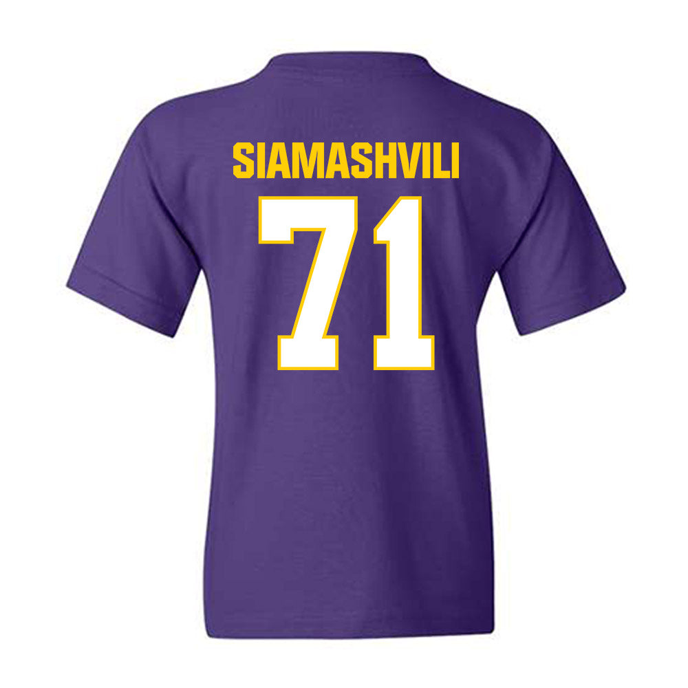 WIU - NCAA Football : Luca Siamashvili - Youth T-Shirt-1