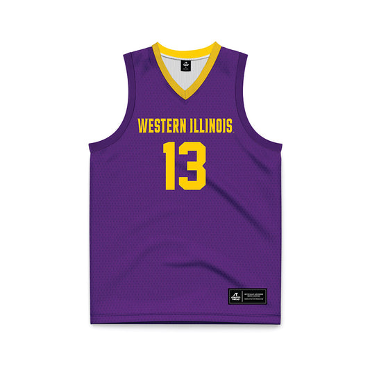 WIU - NCAA Men's Basketball : Makai Kvamme - Basketball Jersey-0