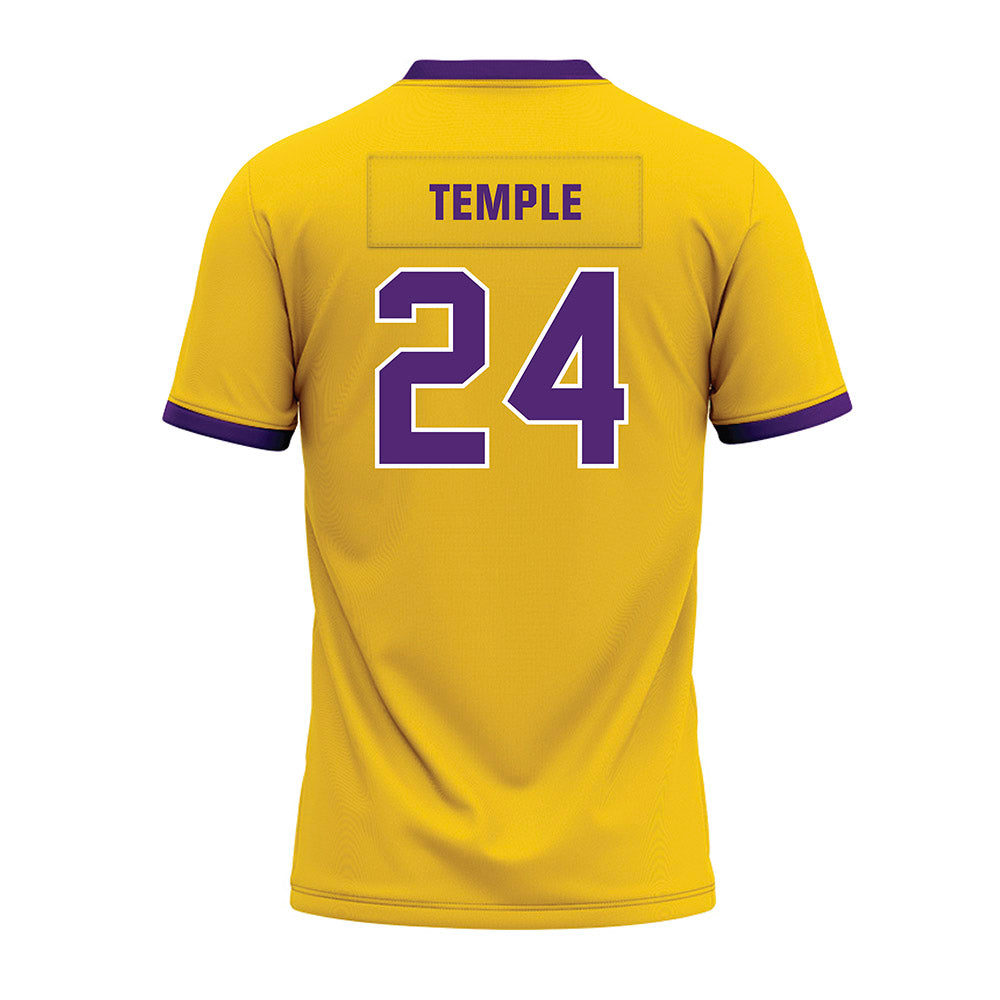WIU - NCAA Football : Ernest Temple - Gold Premium Football Jersey-1