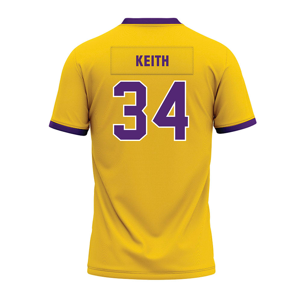 WIU - NCAA Football : Donpaul Keith - Gold Premium Football Jersey-1
