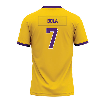 WIU - NCAA Football : Mayo Bola - Gold Premium Football Jersey-1