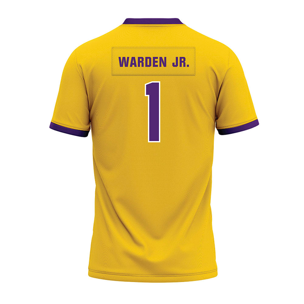 WIU - NCAA Football : Chikala Warden Jr. - Gold Premium Football Jersey-1