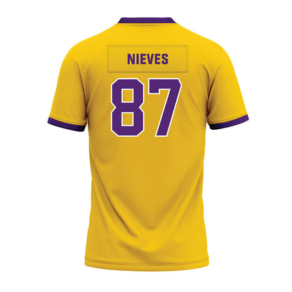 WIU - NCAA Football : Joshua Nieves - Gold Premium Football Jersey-1
