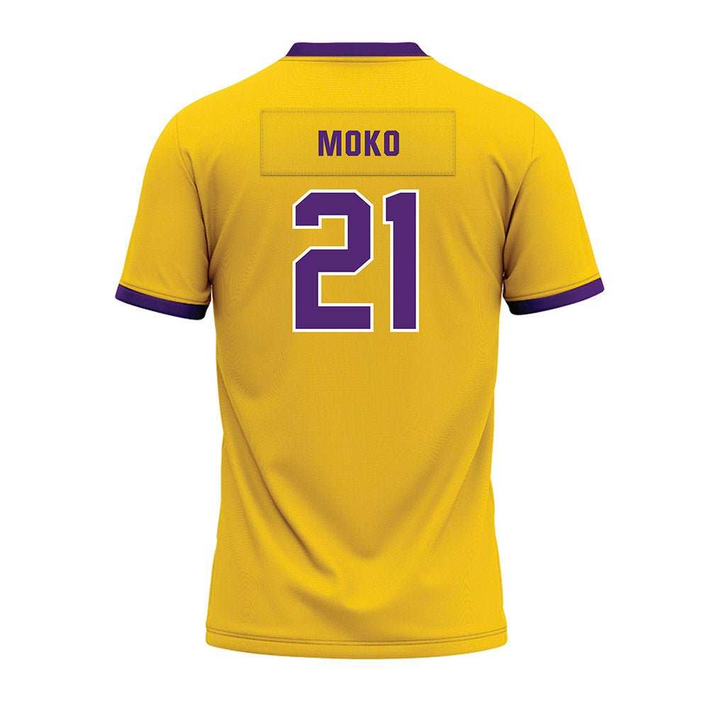 WIU - NCAA Football : Keith Moko - Gold Premium Football Jersey-1