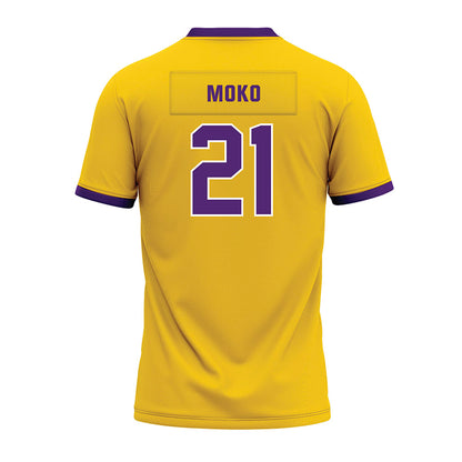 WIU - NCAA Football : Keith Moko - Gold Premium Football Jersey-1
