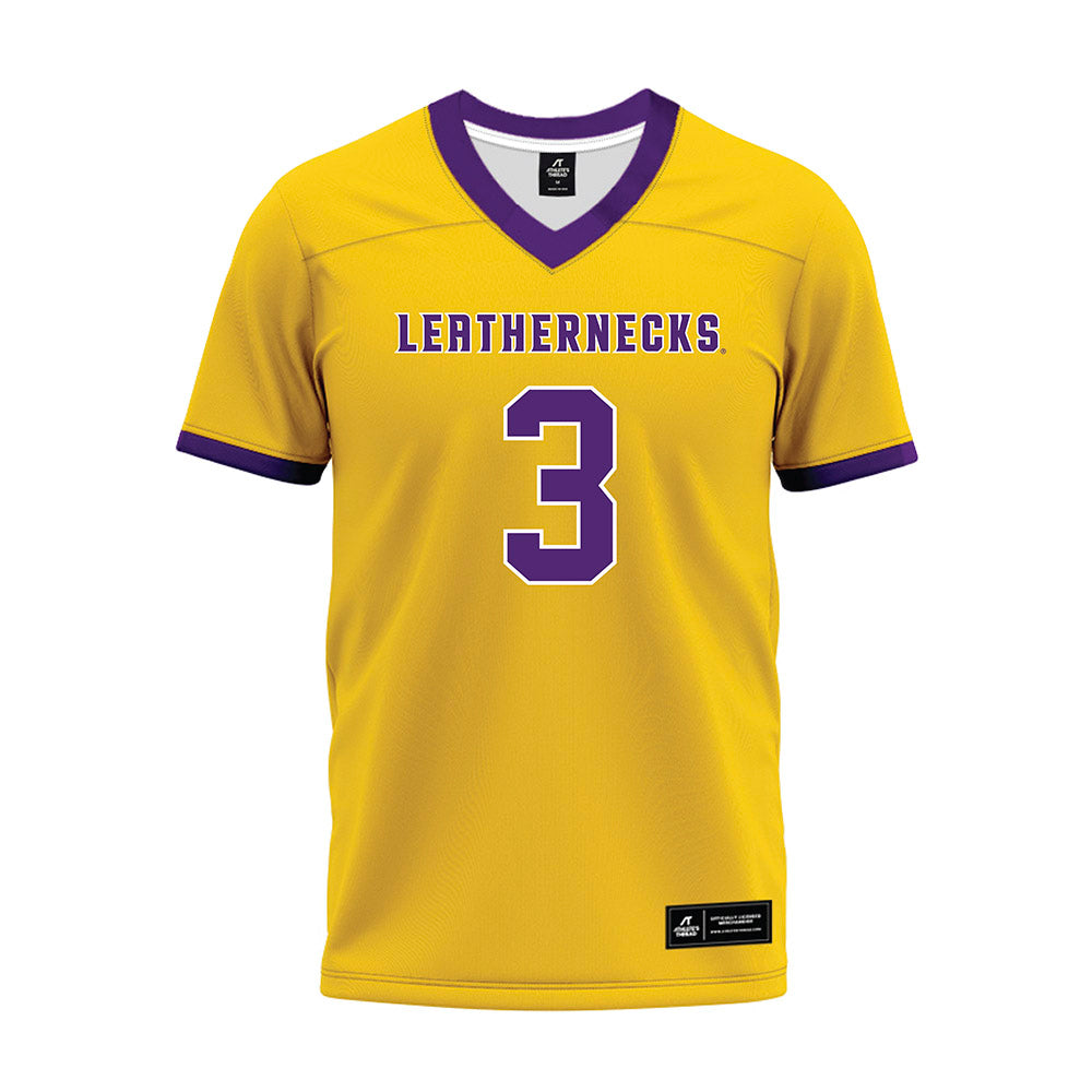 WIU - NCAA Football : Demari Davis - Gold Premium Football Jersey-0