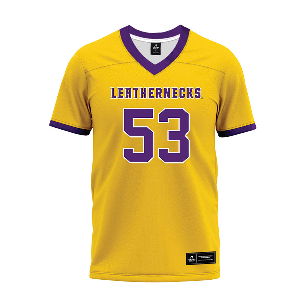 WIU - NCAA Football : Antonio Chadha - Gold Premium Football Jersey-0