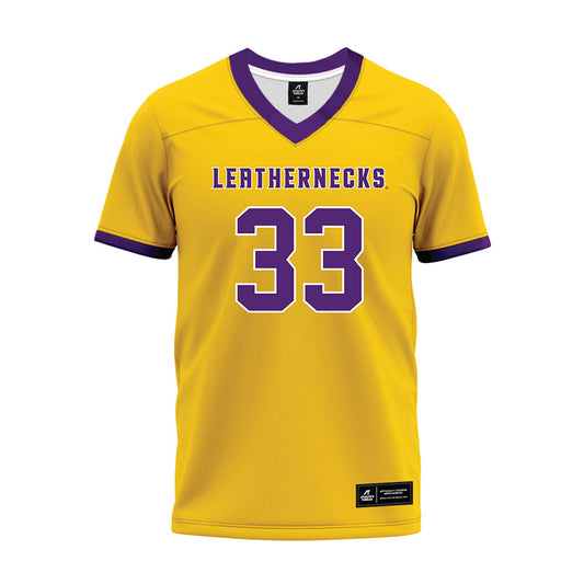 WIU - NCAA Football : Malini Tia - Gold Premium Football Jersey-0