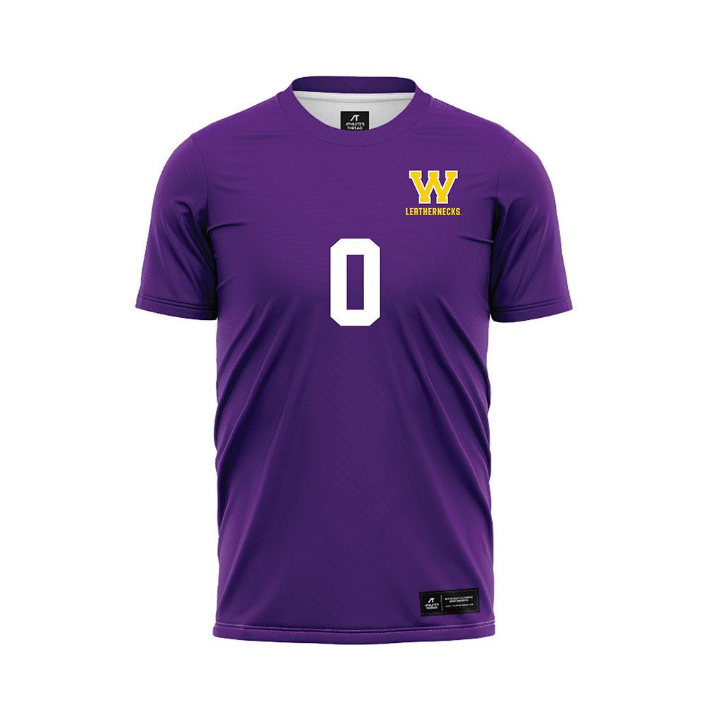 WIU - NCAA Women's Soccer : Mahe-Lee Caron - Purple Soccer Jersey-0