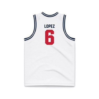 Richmond - NCAA Men's Basketball : Anthony Lopez - White Basketball Jersey-1