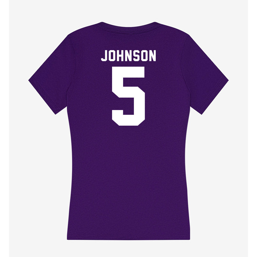 Tarleton State - NCAA Football : Keylan Johnson - Women's V-Neck T-Shirt-1