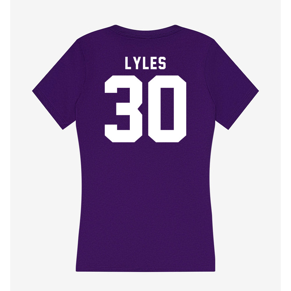 Tarleton State - NCAA Women's Basketball : Caroline Lyles - Women's V-Neck T-Shirt-1