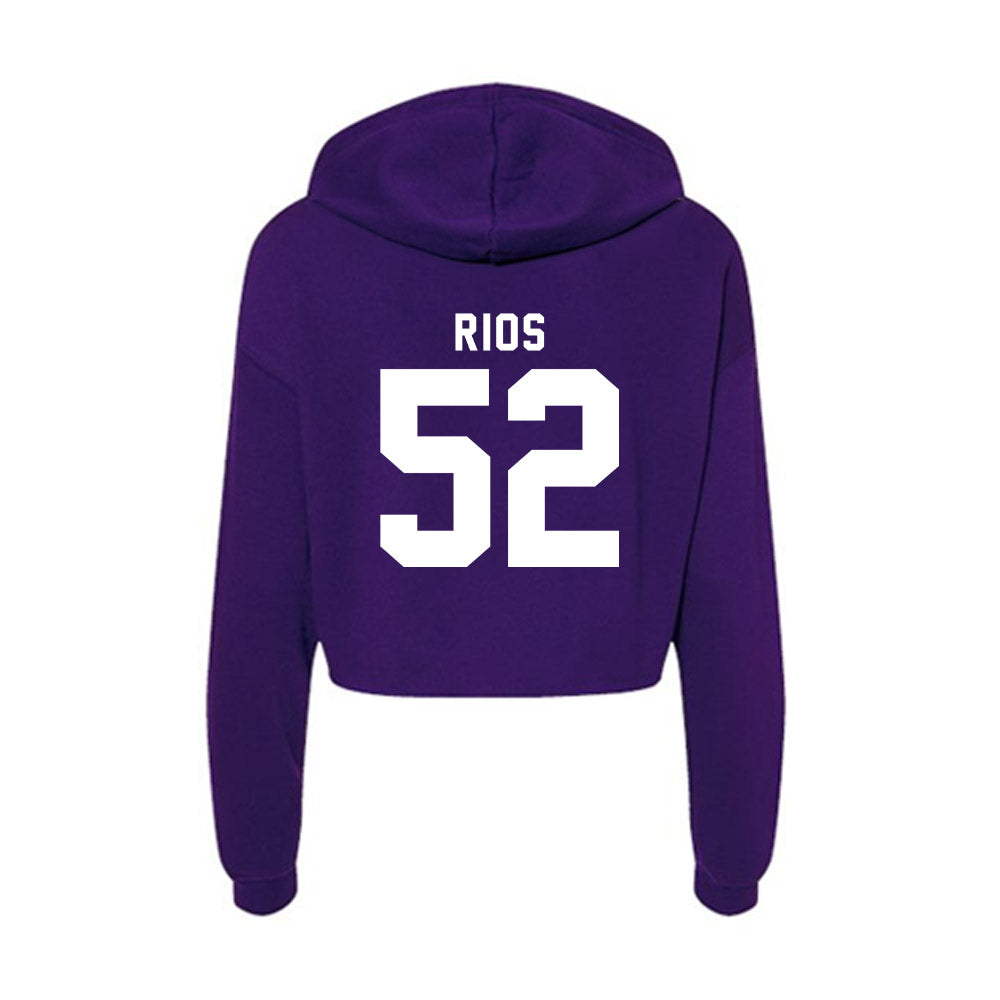 Tarleton State - NCAA Football : Robert Rios - Women's Crop Fleece Hoodie-1