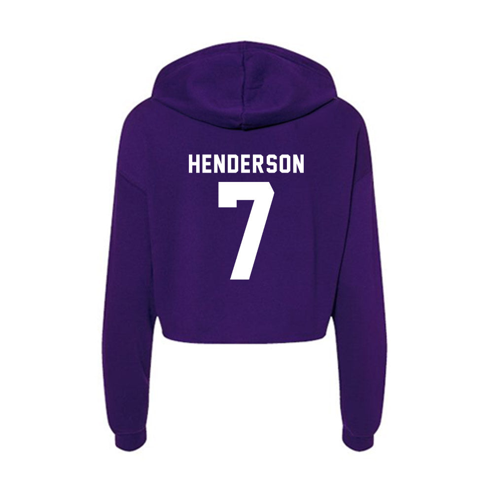 Tarleton State - NCAA Football : Mikey Henderson - Women's Crop Fleece Hoodie-1