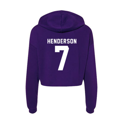 Tarleton State - NCAA Football : Mikey Henderson - Women's Crop Fleece Hoodie-1