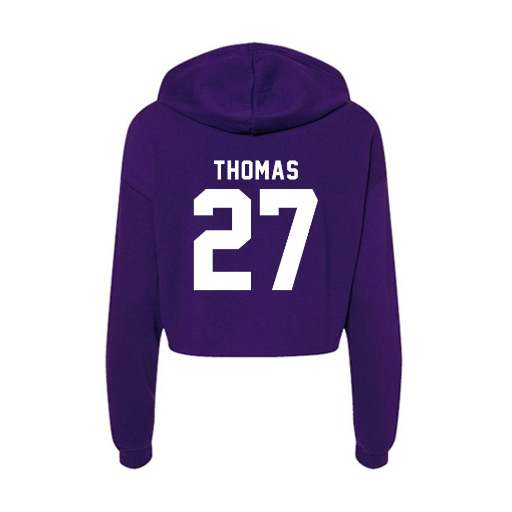 Tarleton State - NCAA Football : Andre Thomas - Women's Crop Fleece Hoodie-1
