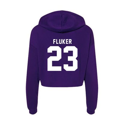 Tarleton State - NCAA Women's Basketball : Alani Fluker - Women's Crop Fleece Hoodie-1