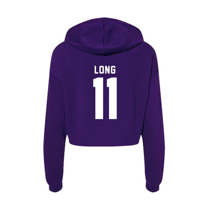 Tarleton State - NCAA Women's Basketball : Jakoriah Long - Women's Crop Fleece Hoodie-1