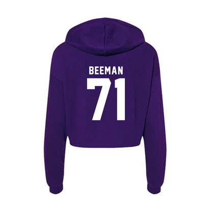 Tarleton State - NCAA Football : Connor Beeman - Women's Crop Fleece Hoodie-1