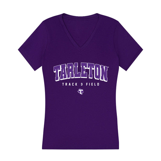 Tarleton State - NCAA Women's Track & Field : Vanessa Rolan - Women's V-Neck T-Shirt-0
