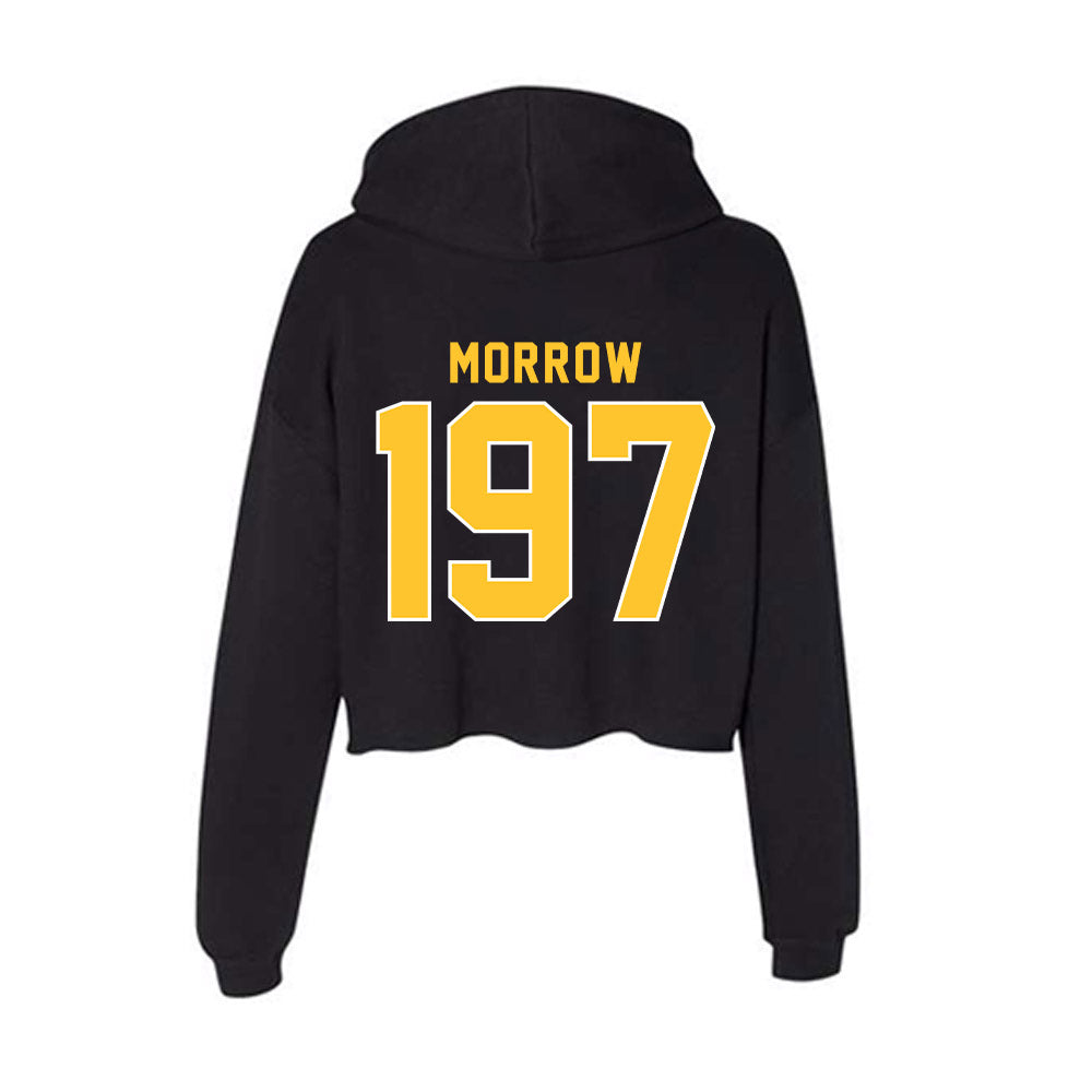 GMU - NCAA Wrestling : Jamil Morrow - Women's Crop Fleece Hoodie-1