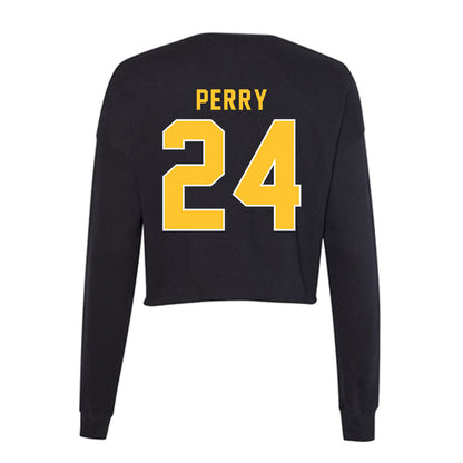 GMU - NCAA Women's Lacrosse : Olivia Perry - Women's Cropped Crew Fleece-1
