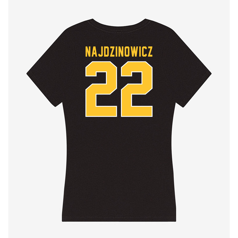 GMU - NCAA Women's Soccer : Abby Najdzinowicz - Women's V-Neck T-Shirt-1