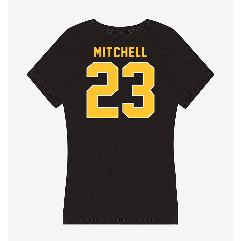 GMU - NCAA Women's Basketball : Nekhu Mitchell - Women's V-Neck T-Shirt-1