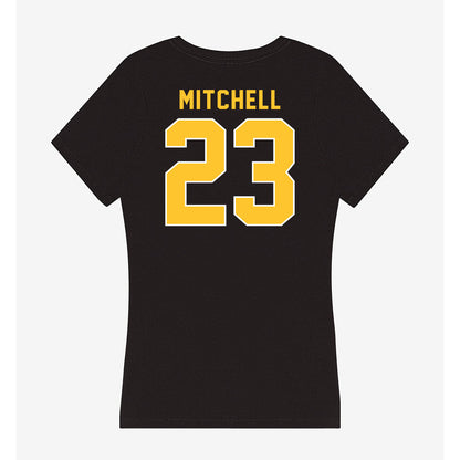 GMU - NCAA Women's Basketball : Nekhu Mitchell - Women's V-Neck T-Shirt-1
