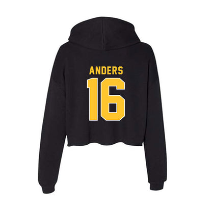 GMU - NCAA Women's Lacrosse : Kate Anders - Women's Crop Fleece Hoodie-1