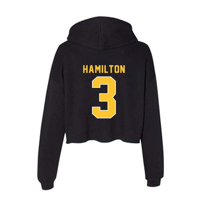 GMU - NCAA Baseball : Tre Hamilton - Women's Crop Fleece Hoodie-1