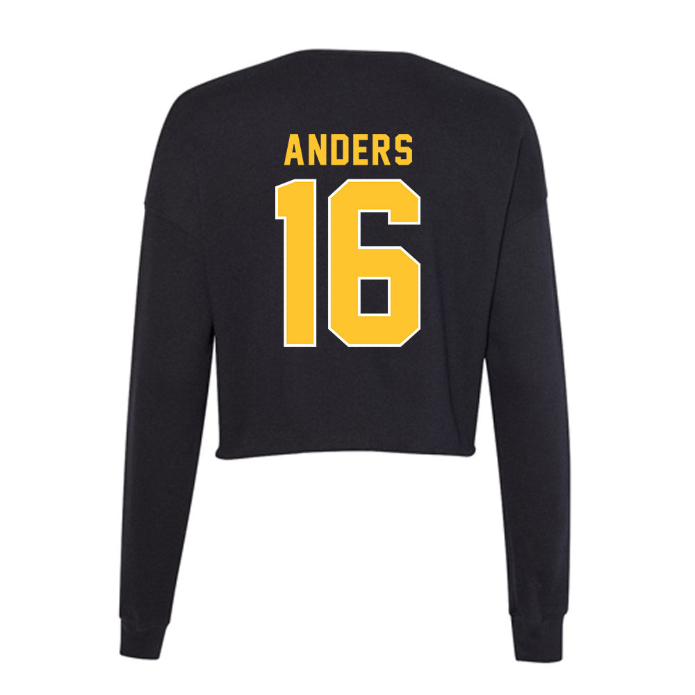 GMU - NCAA Women's Lacrosse : Kate Anders - Women's Cropped Crew Fleece-1