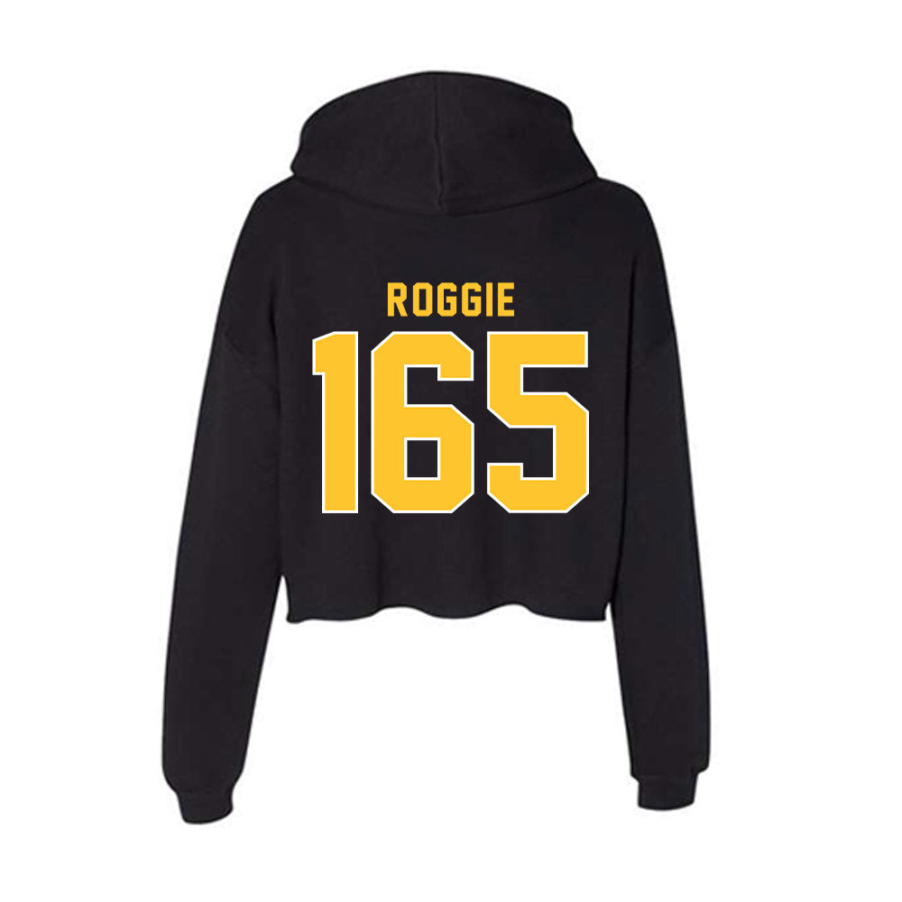 GMU - NCAA Wrestling : Cale Roggie - Women's Crop Fleece Hoodie-1