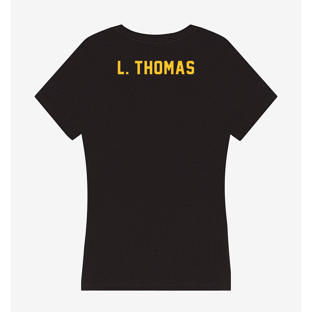 GMU - NCAA Women's Track & Field : Laila Thomas - Women's V-Neck T-Shirt-1