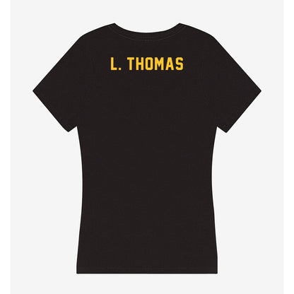 GMU - NCAA Women's Track & Field : Laila Thomas - Women's V-Neck T-Shirt-1