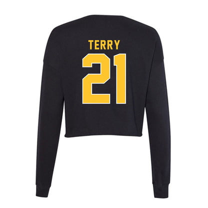 GMU - NCAA Women's Volleyball : Taylor Terry - Women's Cropped Crew Fleece-1