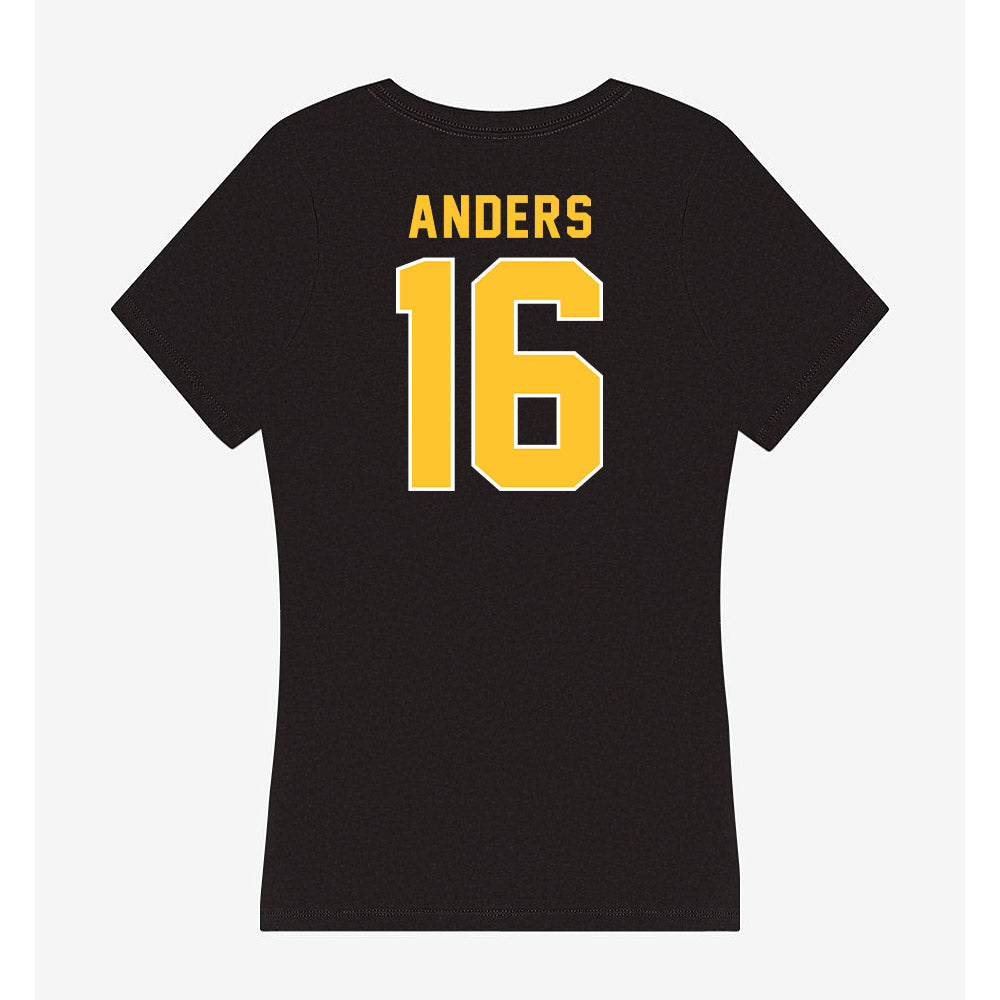 GMU - NCAA Women's Lacrosse : Kate Anders - Women's V-Neck T-Shirt-1