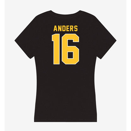 GMU - NCAA Women's Lacrosse : Kate Anders - Women's V-Neck T-Shirt-1