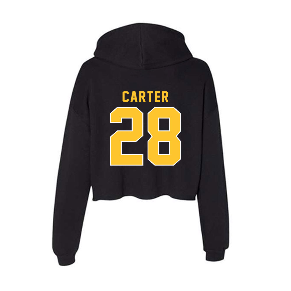 GMU - NCAA Women's Soccer : Kiara Carter - Women's Crop Fleece Hoodie-1