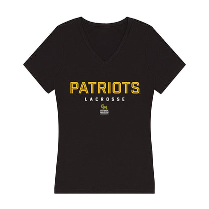 GMU - NCAA Women's Lacrosse : Olivia Perry - Women's V-Neck T-Shirt-0