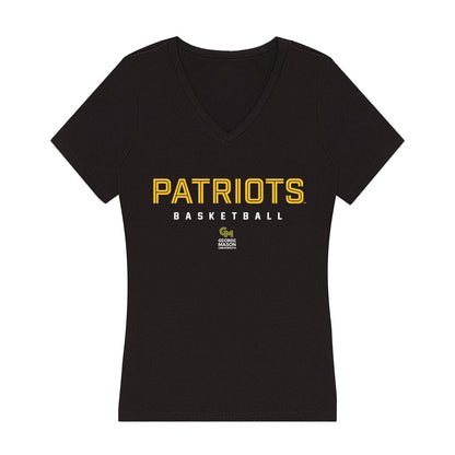 GMU - NCAA Men's Basketball : Masai Troutman - Women's V-Neck T-Shirt-0