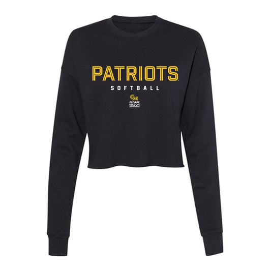GMU - NCAA Softball : Brianna Lencz - Women's Cropped Crew Fleece-0
